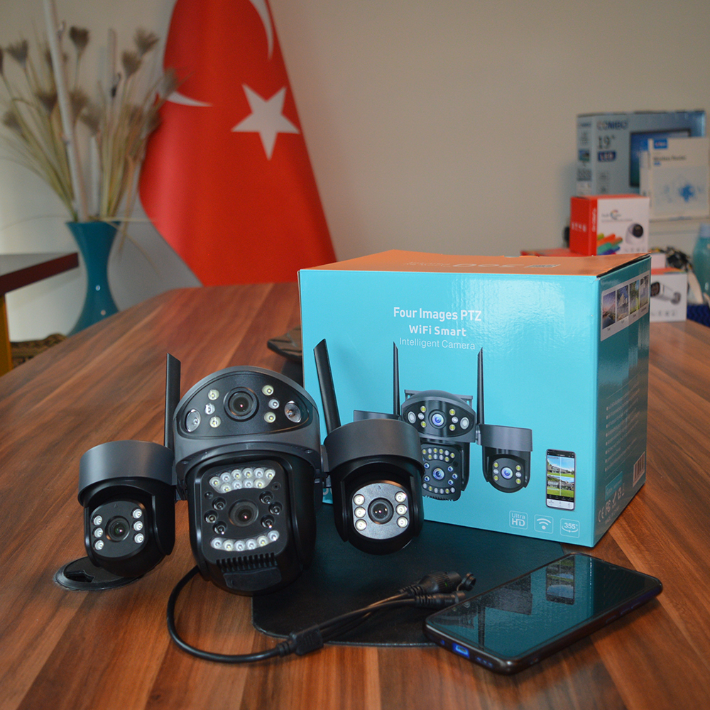 75W 4 Kameralı Wifi Kamera HiEasy Yazılımlı Kablosuz Güvenlik Kamerası