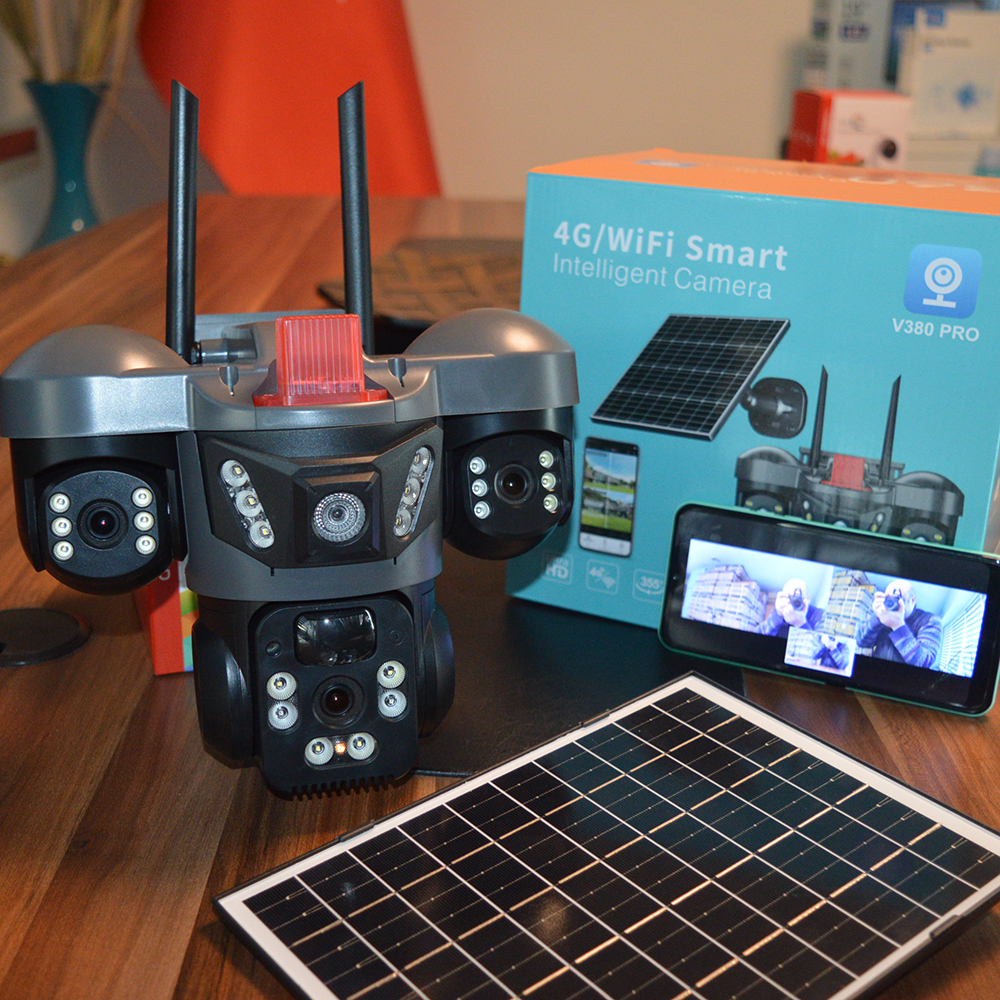 X5Tech RX-66WS Wifi 3 Lensli 5 Volt 2A Solar Kablosuz Güvenlik Kamerası