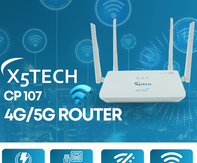 X5Tech CP107 4G Modem 4 Antenli Wifi 6 Wireless Router