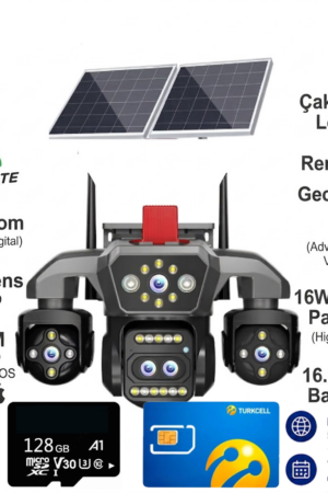 X5Tech 86-GZ 4G Sim Kartlı Solar Panelli 10x Optik Zoomlu Güvenlik Kamerası