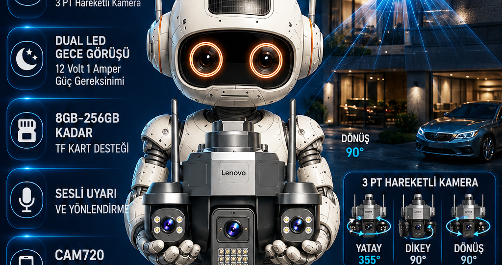 Lenovo W11C-Z Smart WiFi Kamera ile Güvenliğin Kontrolü Sizde