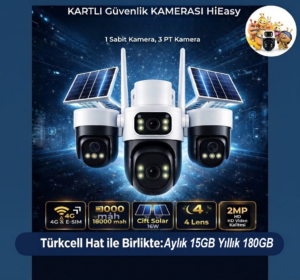 X5TECH 74-GZ 4G Solar Güneş Enerjili Sim Kartlı Akıllı Güvenlik Kamerası + 15GB Türkcell İnternet