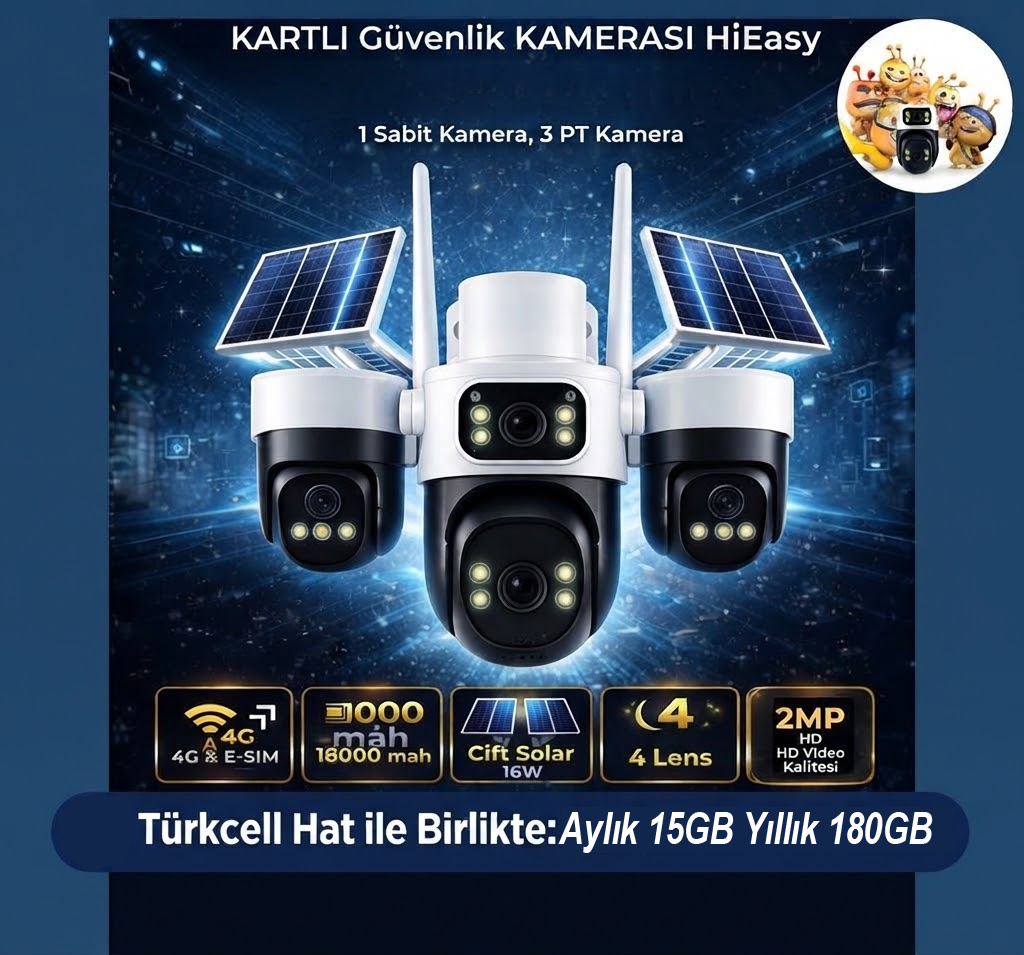 X5TECH 74-GZ 4G Solar Güneş Enerjili Sim Kartlı Akıllı Güvenlik Kamerası + 15GB Türkcell İnternet
