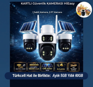 X5TECH 74-GZ 4G Solar Güneş Enerjili Sim Kartlı Akıllı Güvenlik Kamerası + 5GB Türkcell İnternet